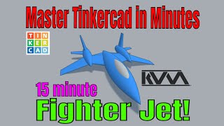 How To Create A KVM Tinkercad Fighter Jet in 15 Minutes Easiest Steps [upl. by Allyn]