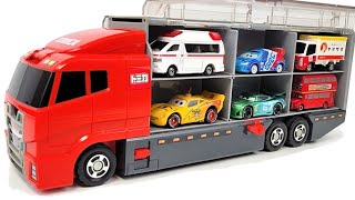 13 Types Cars Tomica ☆ Tomica opened and stored in the big Okataduke convoy [upl. by Alyl733]