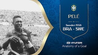 Pele Goal  Brazil v Sweden  1958 FIFA World Cup Final [upl. by Riehl]