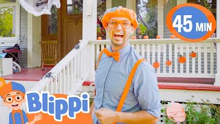 Blippis Decorates Spooky HALLOWEEN House  Blippi amp Meekah Challenges and Games for Kids [upl. by Ainigriv]