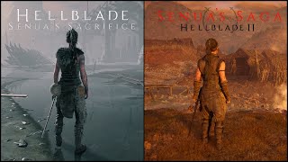 Hellblade vs Hellblade II  Details amp Physics Comparison [upl. by Willumsen]