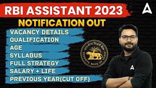 RBI ASSISTANT 2023 NOTIFICATION  RBI Assistant Vacancy Salary Syllabus Age  Full Details [upl. by Nawad]