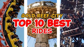 Top 10 rides at Gold Reef City  Johannesburg South Africa  2022 [upl. by Ynney82]