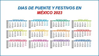 DIAS DE PUENTE Y FESTIVOS EN MÉXICO 2023 [upl. by Narine]