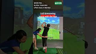 Golf downswing starts with the hips [upl. by Rentschler]