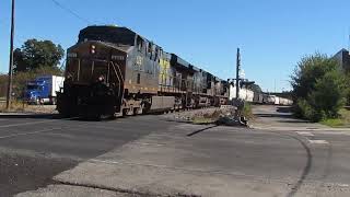 CSX 5281 Leads A Mixed Freight Train In Cordele Georgia [upl. by Anitsrik]