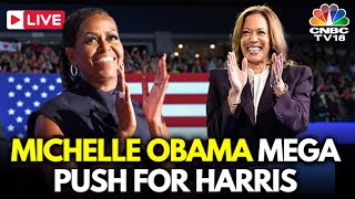 LIVE Michelle Obama Joins Kamala Harris Campaign Event in Michigan  Trump Vs Harris  USA  N18G [upl. by Akcimat]