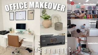 EXTREME OFFICE TRANSFORMATIONMAKEOVER AT MY NEW APARTMENT [upl. by Elfrida]