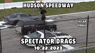 102223 Hudson Speedway Spectator Drags with 10 Lap Spectator Race [upl. by Byrn145]