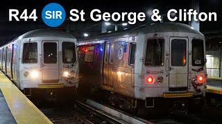 NYC MTA R44 Staten Island Railway St George amp Clifton Subway Action Trainman6000 [upl. by Seraphine562]