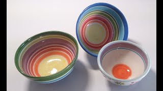 43 How to make ceramic bowl slab method  without a pottery wheelstep by step in real time [upl. by Kaylyn]