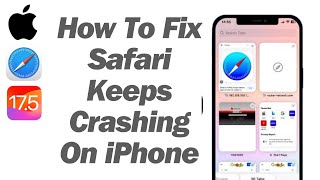 How To Fix Safari Keeps Crashing On iPhone  IOS 175 [upl. by Leigha]