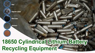 Battery Recycling 18650 Cylindrical Lithium Battery Recycling Equipment with Nitrogen Generator [upl. by Alain]