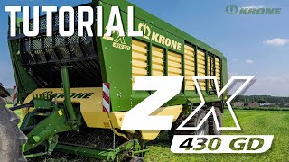 Den Ladewagen richtig einstellen  Tutorial  KRONE ZX [upl. by Airrehs397]