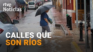 RESCATES por las FUERTES LLUVIAS con INUNDACIONES carreteras CORTADAS en MURCIA y ALBACETE  RTVE [upl. by Kisor]