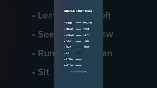Simple past form [upl. by Resaec]