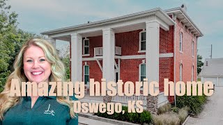 Incredible historic home for sale  Oswego KS [upl. by Notgnirrac]