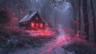 Winter Cottage  Snow Ice and Wind  Calming Winter Christmas Ambience [upl. by Yaf318]