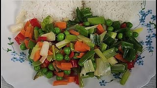 STIR FRY recipes  petit pois  VEGAN RECIPES  cooking food [upl. by Siramed]