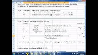 Prueba de hipotesis en EXCEL [upl. by Whitehurst850]