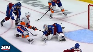 Islanders Brock Nelson Scores Stunning Goal Grom One Knee vs Avalanche [upl. by Mimi170]