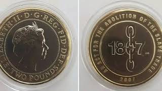 UK 2007 Abolition of the Slave Trade £2 Coin WORTH [upl. by Ainosal]