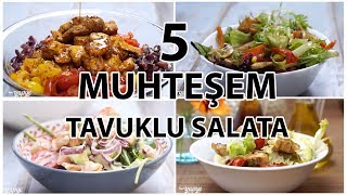 5 Mükemmel Tavuklu Salata Tarifi  Ev Yapımı Harika Salata Tarifleri  Yapyecom [upl. by Nailij935]