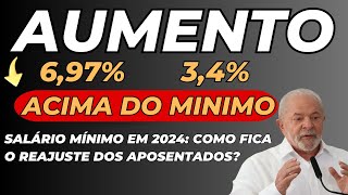 Salário ACIMA DO mínimo em 2024 como fica o reajuste dos aposentados pensionistas e BPC LOAS INSS [upl. by Faxen]