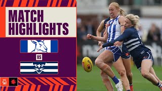 North Melbourne v Geelong Highlights  Week Two 2024  AFLW [upl. by Eimmis]