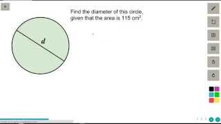 Finding the radius and diameter of a circle [upl. by Eeldarb]