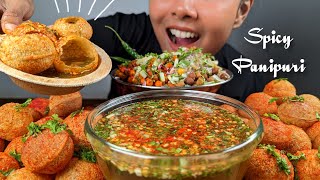 SPICY PANIPURI CHALLENGE  PANIPURI EATING CHALLENGE  INDIAN STREET FOOD  EATING VERY SPICY FOOD [upl. by Oremodlab]