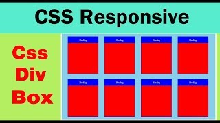 Css div box layout  Responsive HTML Container  Web Zone [upl. by Laehpar]