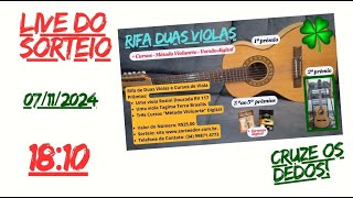 Live de sorteio da rifa das Viola dourada e Viola Terra Brasilis  Cursos do método Violuarte [upl. by Kloman]