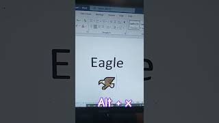 eagle symbol in Ms word symbols eagle msword microsoftword tipsandtricks shorts education ed [upl. by Nivat]