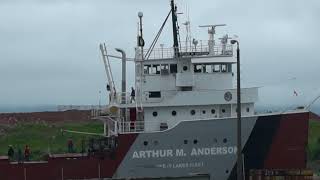 Catching the Arthur M Anderson as they arrive in the Soo [upl. by Je]