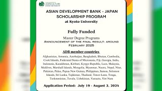 ADBJapan Scholarship Program  2025  University of Kyoto University  Agriculture  🗞📗 [upl. by Stodder573]