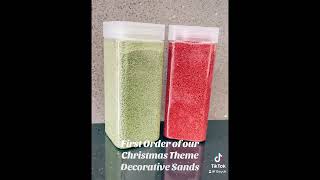 1Buy UK  800g Coloured Dark Red amp Green Decorative Sand Craft Vase Filler Pot Decoration Art Design [upl. by Newbill]