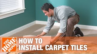 How to Install Carpet Tiles  The Home Depot [upl. by Nylkoorb]