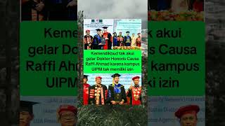 kemendikbud tak akui gelar doktor honoris causa raffi ahmad beritaterbaru [upl. by Delos731]