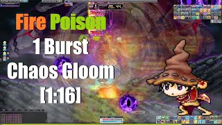 Maplestory GMS Reboot 286 FirePoison Mage 1 Burst Chaos Gloom 116 [upl. by Nosilla]