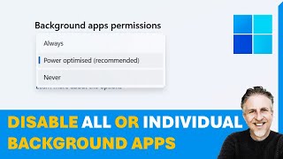 Disable Background Apps From Running in the Background in Windows 11  Individual or All at Once [upl. by Anilec145]