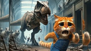 zombie and Dinosaer Va cat 😭 cutecat cute cat [upl. by Aztilay]