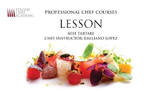 Beef Tartare  Recipe by Italian Chef Academy [upl. by Eelrihs76]