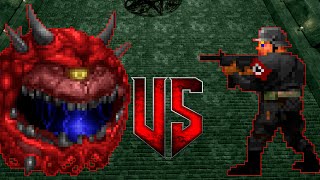 Cacodemon vs Nazi  BRUTAL DOOM Monster Infighting  Full HD NPC Battles [upl. by Rovner]