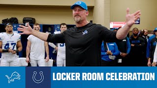 Lions at Colts postgame locker room celebration [upl. by Hepsibah7]