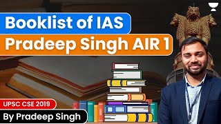 Toppers Booklist I AIR 1 IAS Pradeep Singh UPSC CSE 2019 Topper I Resources and Strategy [upl. by Niveb]