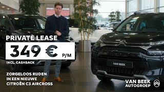 Citroën C3 Aircross  Private Lease voor slechts €349 per maand [upl. by Kling725]