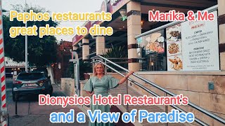 Dionysios Hotel Paphos Restaurants Paphos Cyprus [upl. by Yllrebmik]