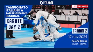 Karate  Campionato Italiano Rappresentative Regionali 2024  Day2 Tatami2 [upl. by Adlaremse]