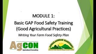 Basic GAP Food Safety Training Writing Your Farm Food Safety Plan [upl. by Rogerio856]